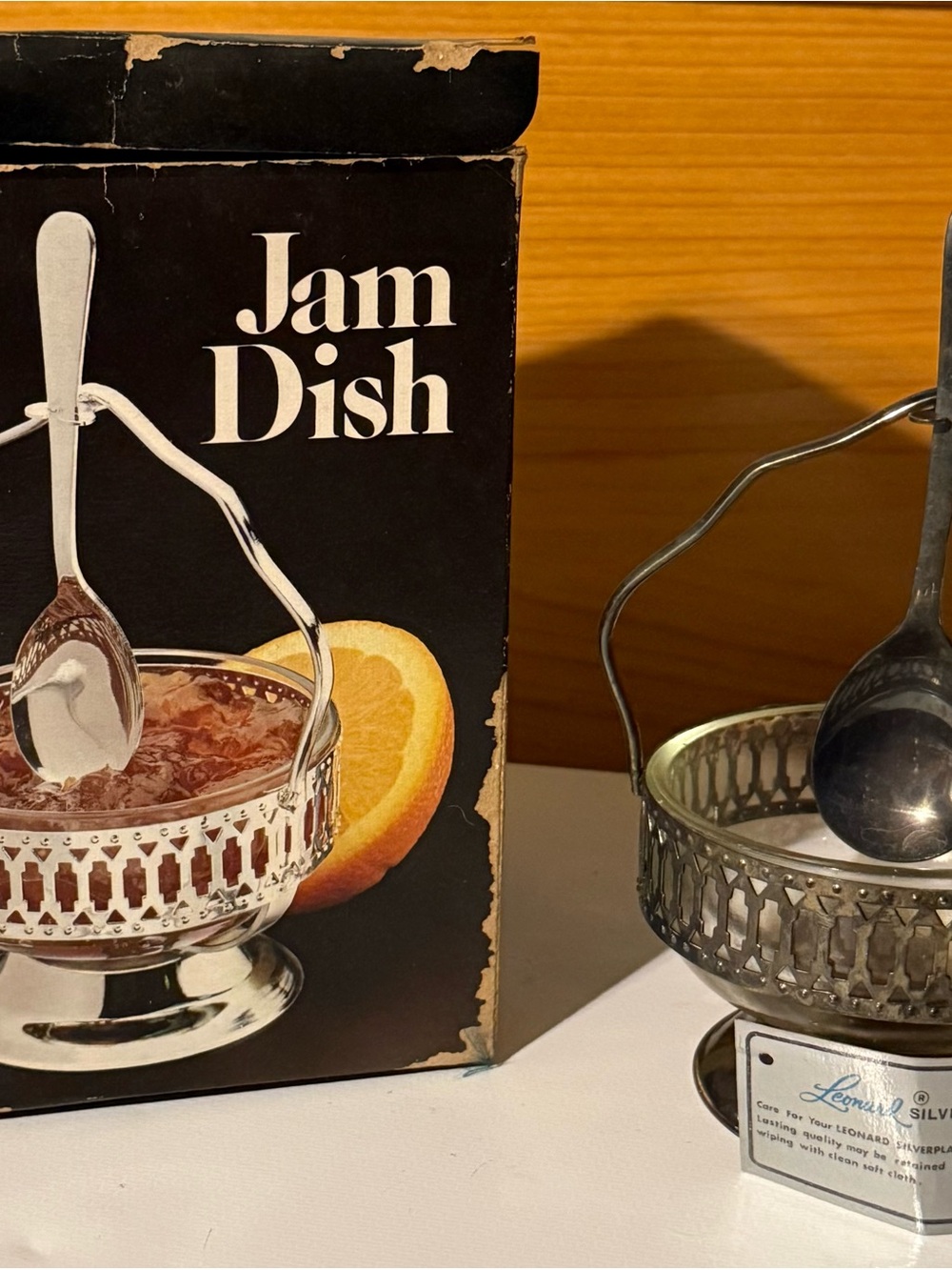 vintage Leonard Silver jam dish